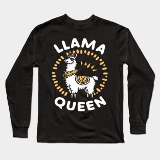 Llama Drama Queen Funny Llama posing shirt Long Sleeve T-Shirt